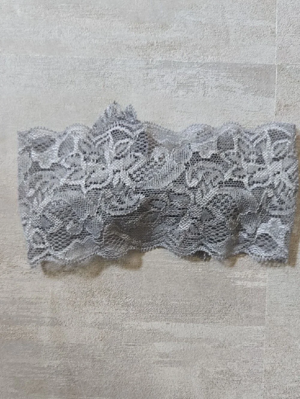 Baby Girl Grey Lace Stretch Bow Headband Floral Toddler Hair Band Accessory